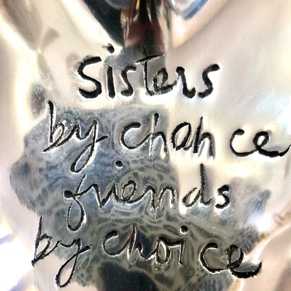 Sisters By Chance Friends By Choice silver heart - Picture 4 of 9